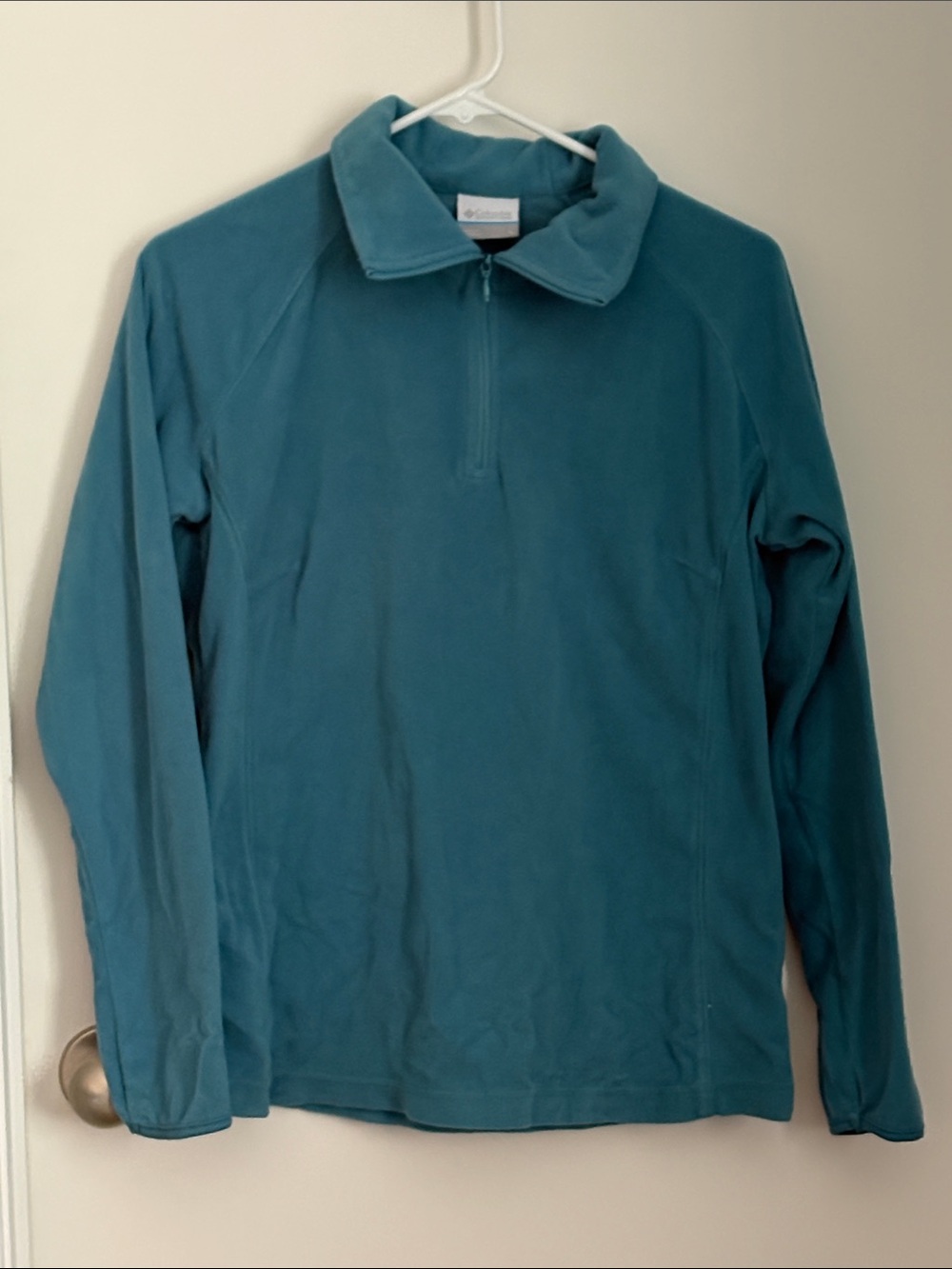 Columbia Teal Quarter-Zip Fleece Pullover
